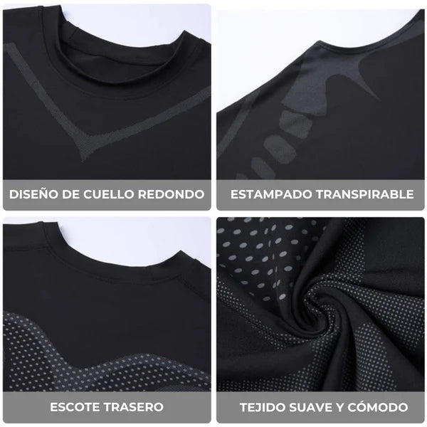 🔥 FiberPulse™ Camiseta Reductora - Tecnología Iónica e Infrarroja